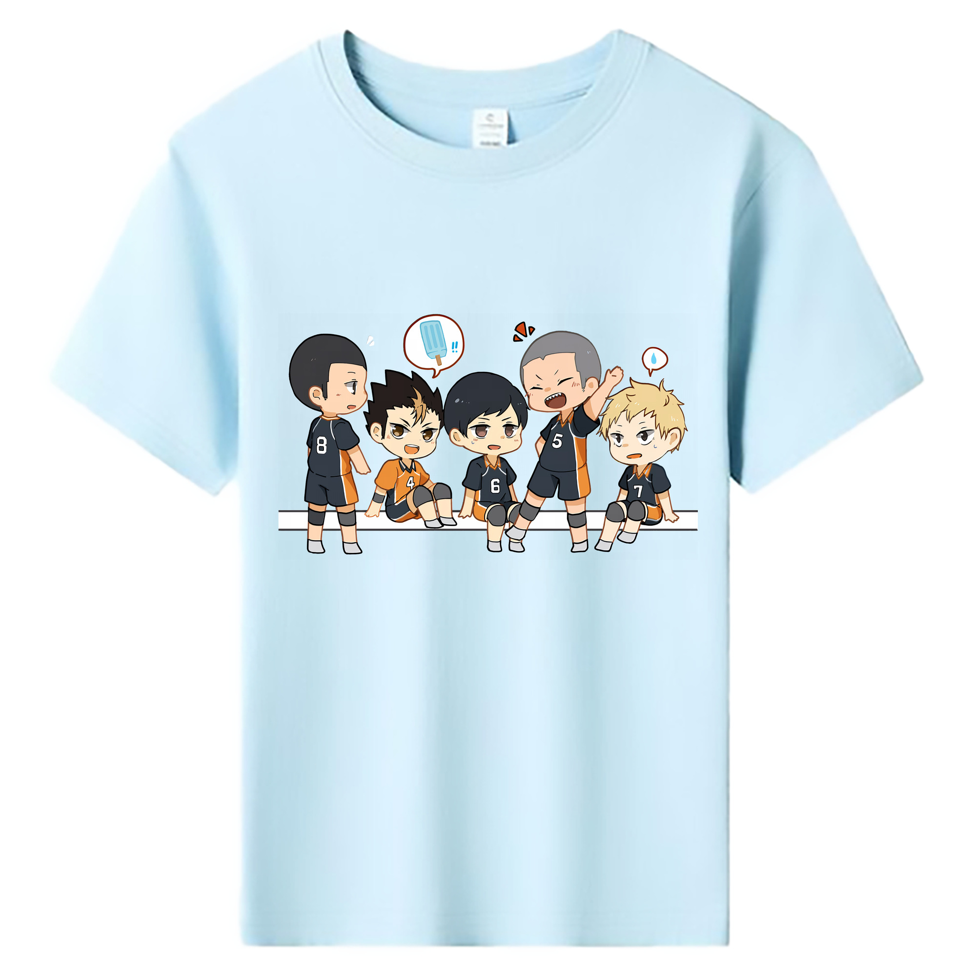 （画像用） ハイキュー!! Haikyu!! 綿100％キッズTシャツ（フロントプリント）